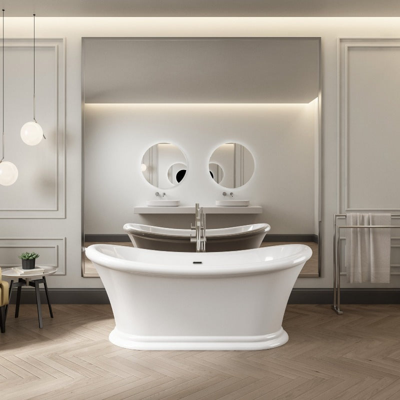 Charlotte Edwards Purley | Freestanding Double ended Roll Top Bath - 1550mm