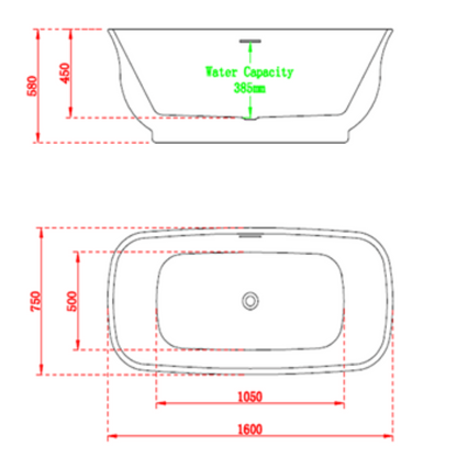 Charlotte Edwards Cyllene | Freestanding Double ended Bath - 1600mm