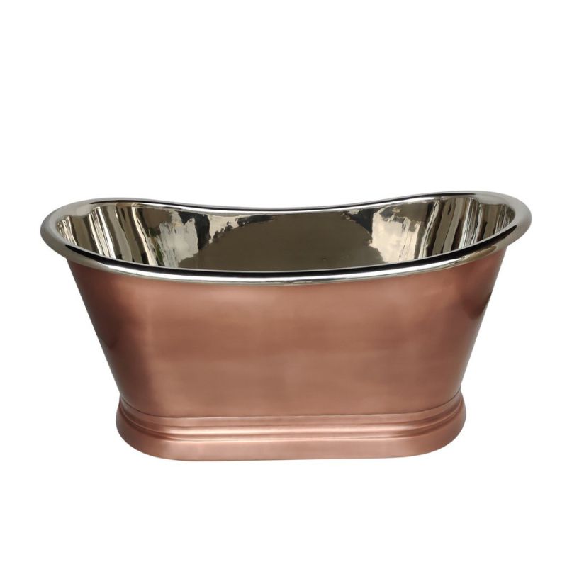 Bc Designs Antique Copper & Nickel | Freestanding Boat Bath - 1500mm/1700mm