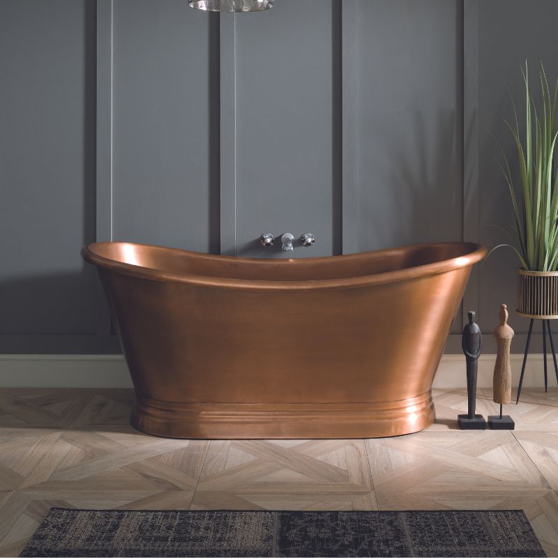 Bc Designs Antique Copper | Freestanding Boat Bath - 1500mm/1700mm