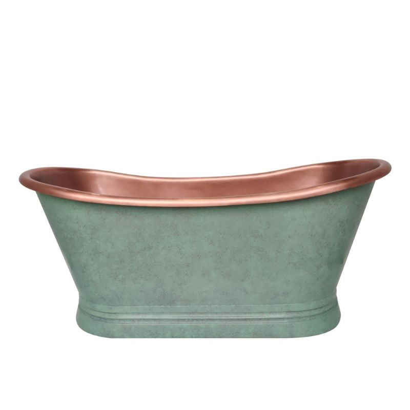 Bc Designs Copper & Verdigris Green | Freestanding Boat Bath - 1500mm/1700mm