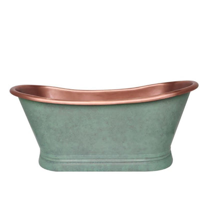 Bc Designs Copper & Verdigris Green | Freestanding Boat Bath - 1500mm/1700mm