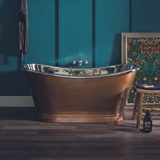 Bc Designs Antique Copper & Nickel | Freestanding Boat Bath - 1500mm/1700mm