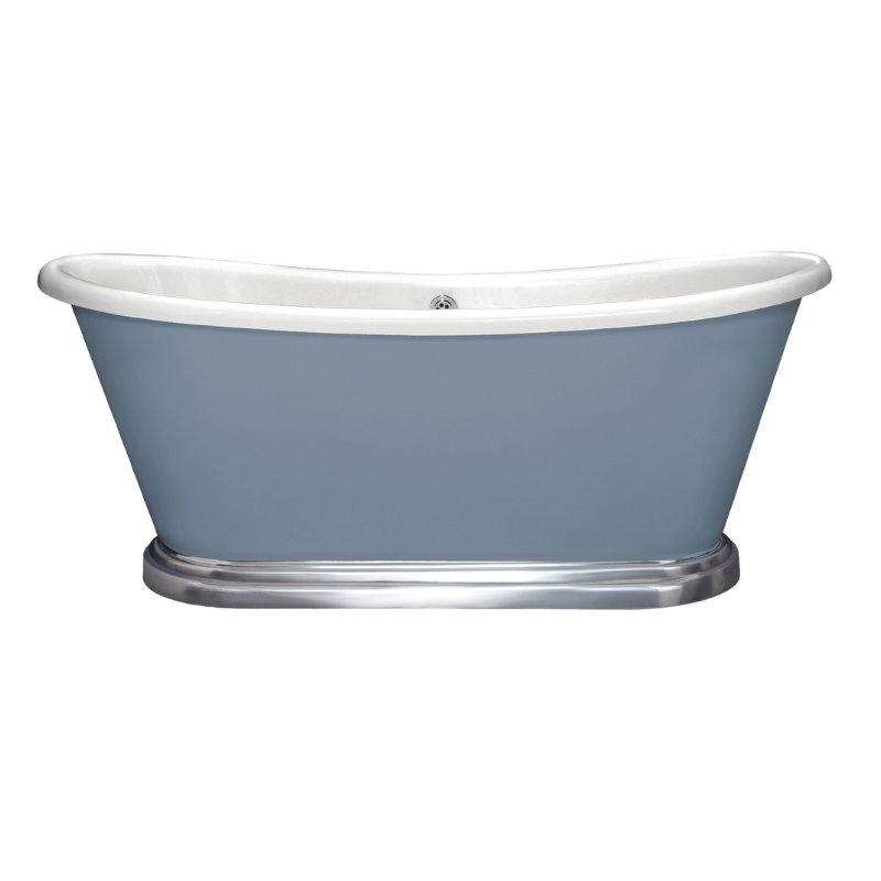 Bc Designs Boat | Freestanding Double Ended Acrylic Bath with Aluminium Plinth