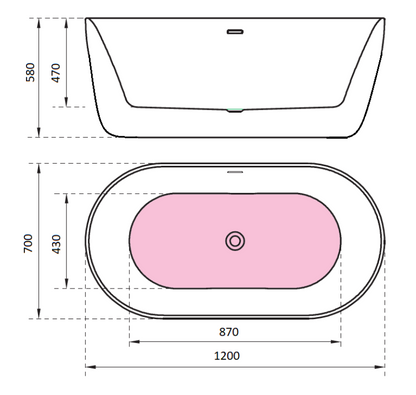 Charlotte Edwards Belgravia Small |  Freestanding Bath - 1200mm