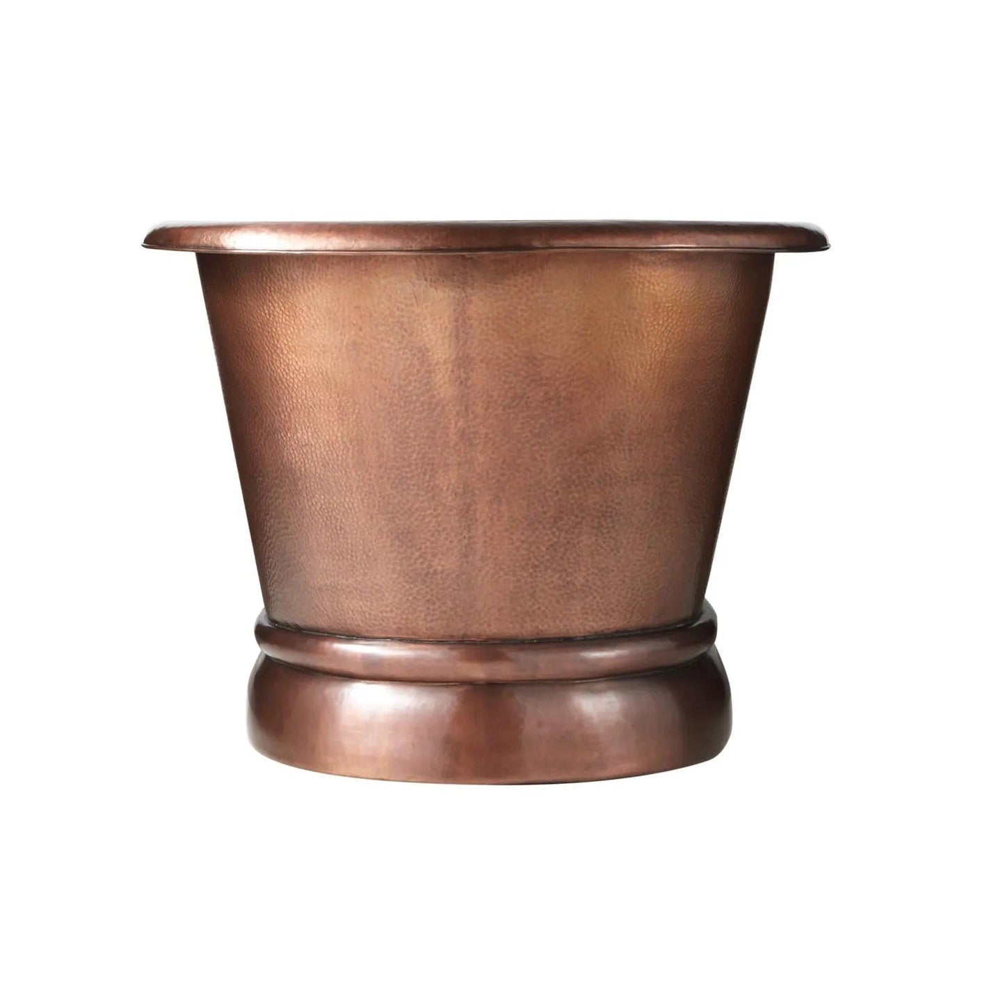 Hammered Antique Finish Pedestal Copper Bathtub