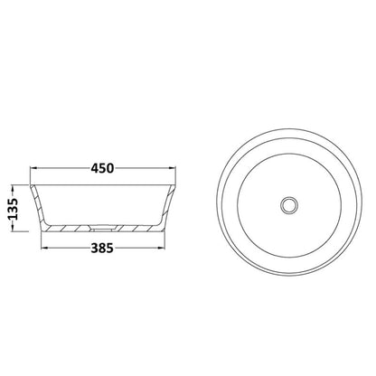 Bc Designs Delicata Round Countertop Basin | 450mm x 450mm