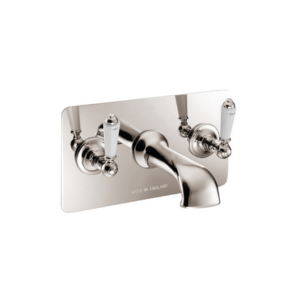 Hurlingham Wall Mounted Bath Filler With Concealing Plate Chrome