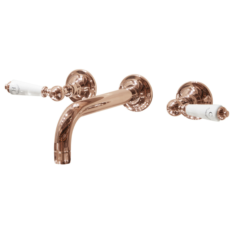 Hurlingham Wall Mounted Basin Mixer Taps Chrome