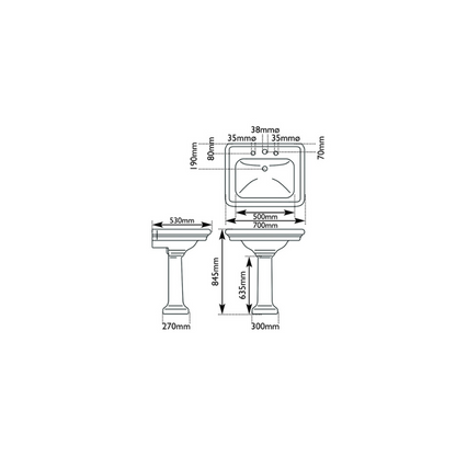 Hurlingham Hampton Wash Basin Large