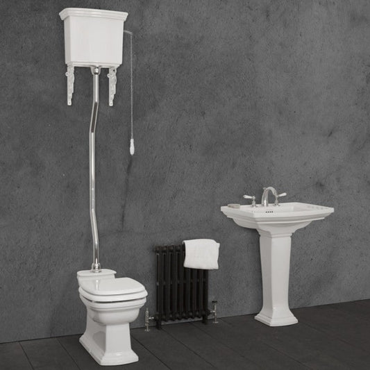 Hurlingham Chichester High Level Traditional Toilet - WC, Cistern & Pan