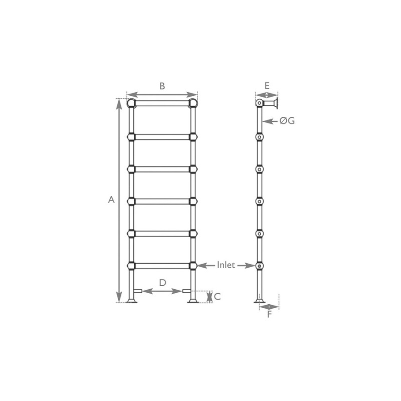 Hurlingham Colossus Floor Mounted - 1800mm x 650mm