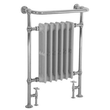 Hurlingham Broughton Towel Rail With Painted Cast Iron Insert - Chrome