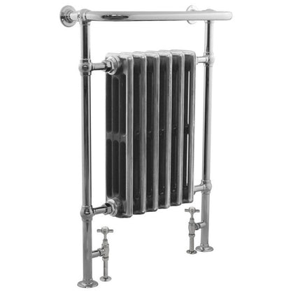 Hurlingham Broughton Towel Rail With Painted Cast Iron Insert - Chrome