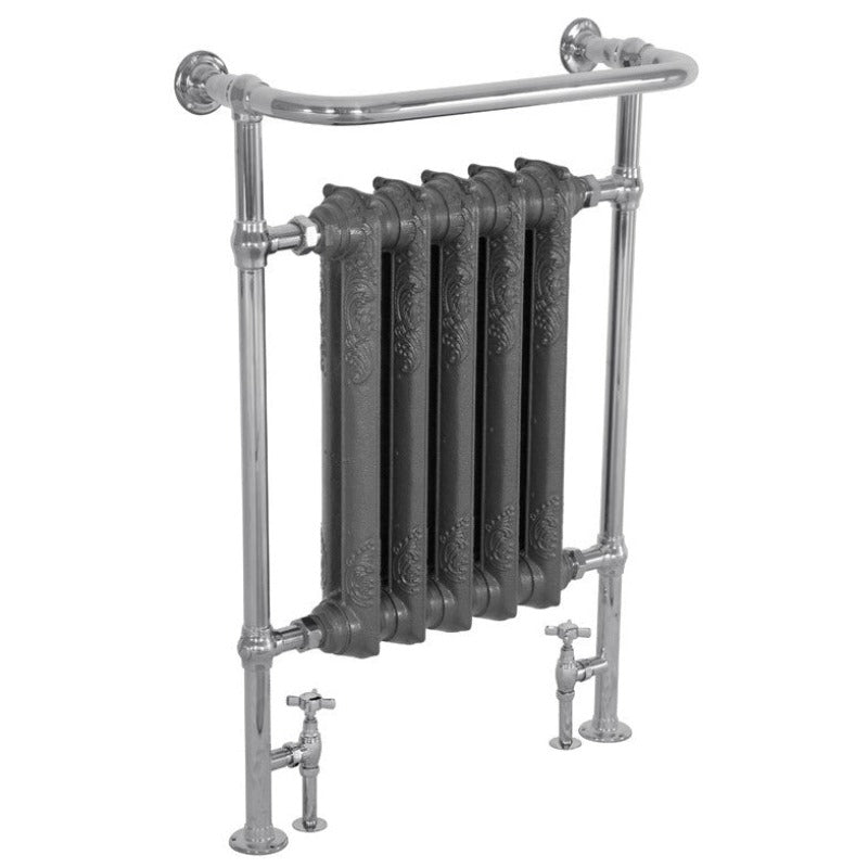 Hurlingham Wilsford Towel Rail With Painted Cast Iron Insert - Chrome