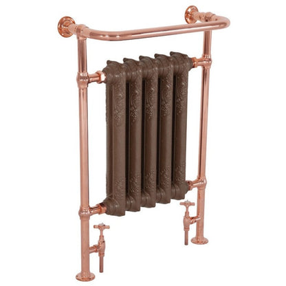 Hurlingham Wilsford Towel Rail With Painted Cast Iron Insert - Copper