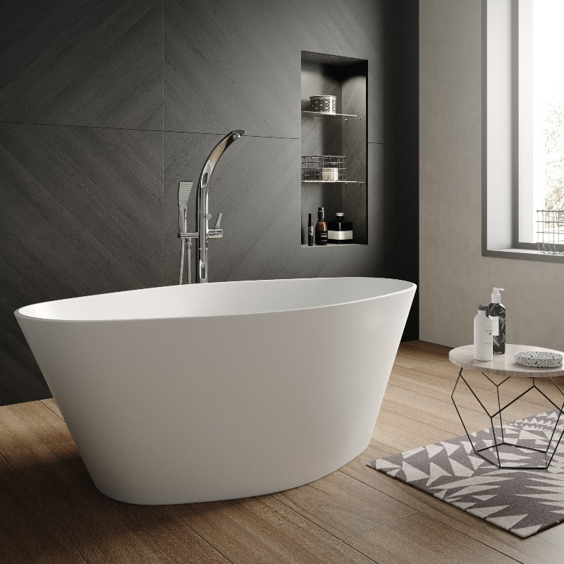 Hudson Reed Oval | Freestanding Bath & Push Button Waste