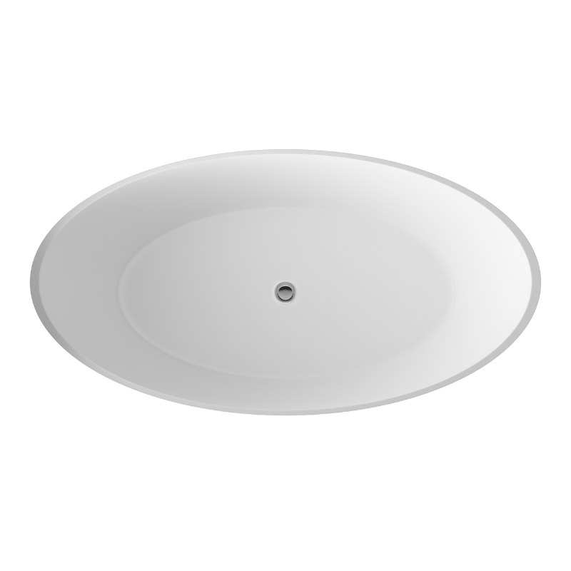 Hudson Reed Round | Freestanding Bath & Push Button Waste