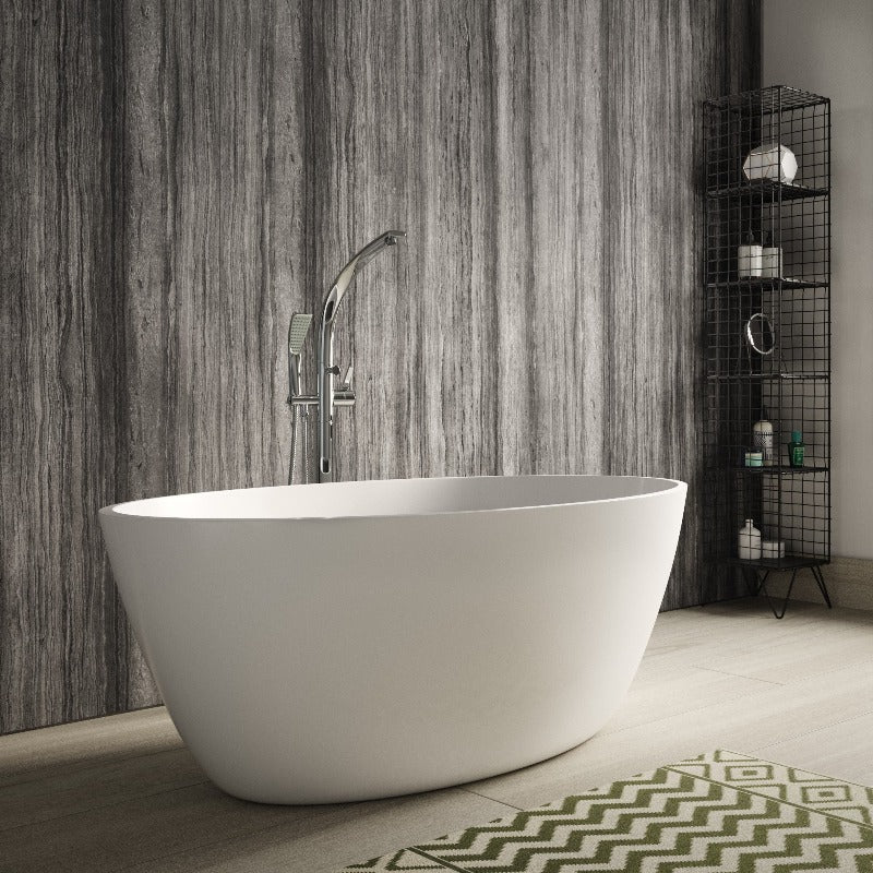 Hudson Reed Round | Freestanding Bath & Push Button Waste