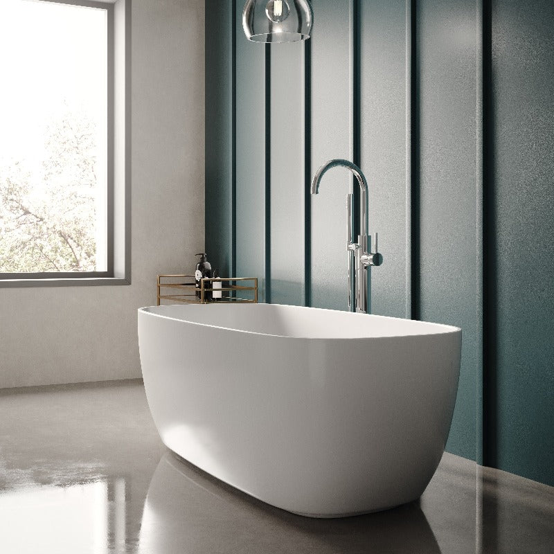 Hudson Reed Square | Freestanding Bath & Push Button Waste