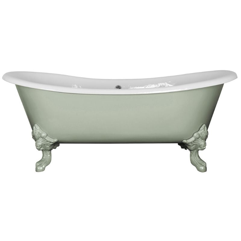 Hurlingham Tebb | Freestanding Cast Iron Bath Roll Top Bath With Feet - 1840mm