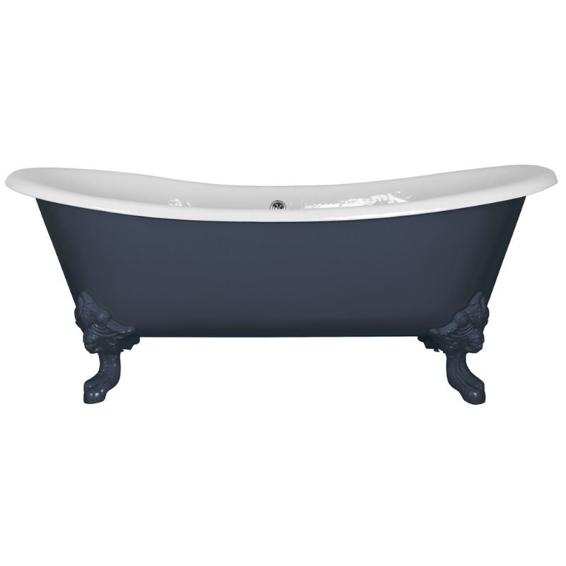 Hurlingham Tebb | Freestanding Cast Iron Bath Roll Top Bath With Feet - 1840mm