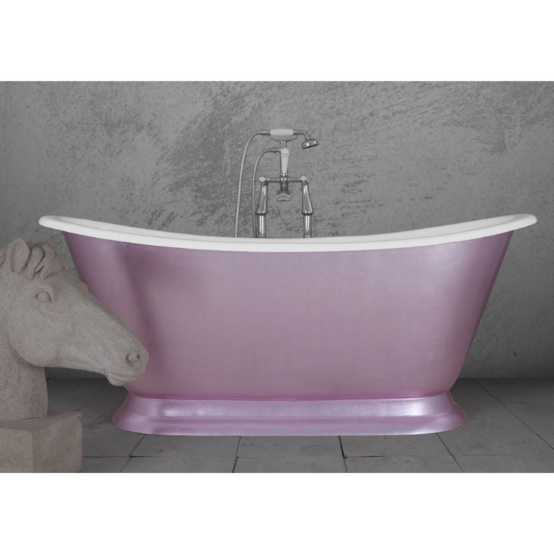 Hurlingham Galleon Hand Gilded | Freestanding Cast Iron Roll Top Bath - 1675mm