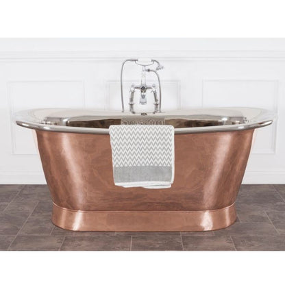 Hurlingham Godolphin | Freestanding French Copper Roll Top Bath - 1730mm