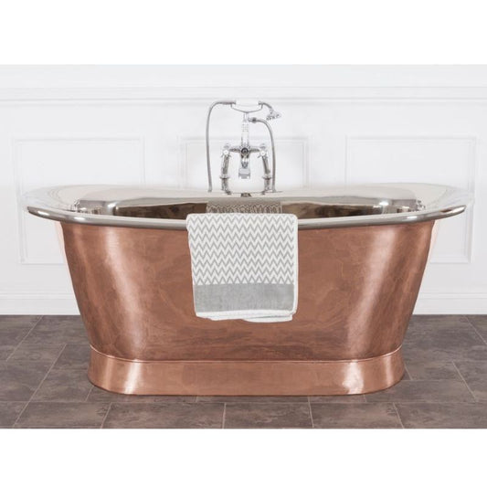 Hurlingham Godolphin | Freestanding French Copper Roll Top Bath - 1730mm