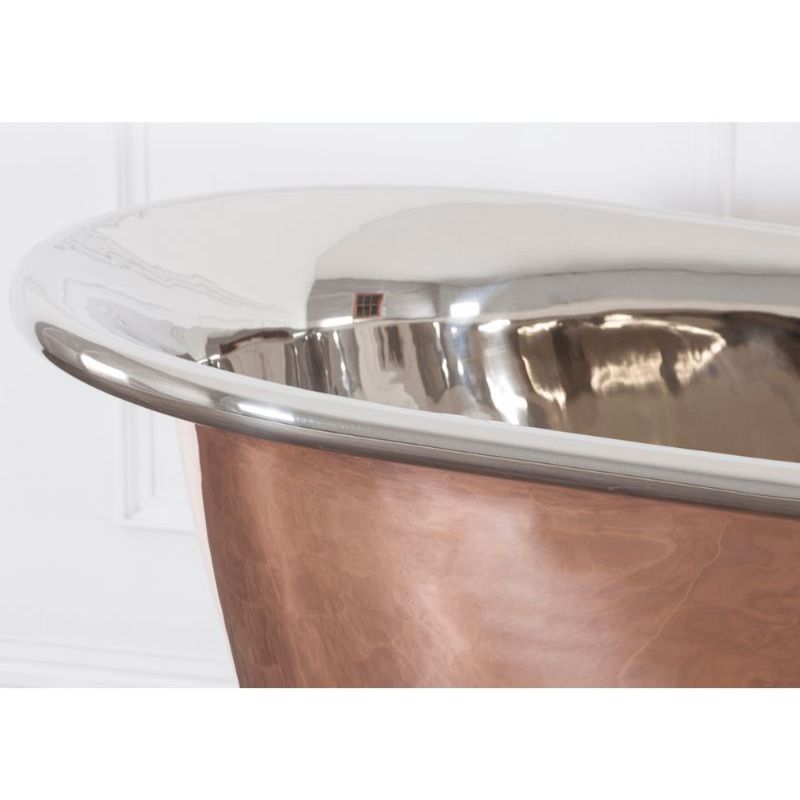 Hurlingham Godolphin | Freestanding French Copper Roll Top Bath - 1730mm