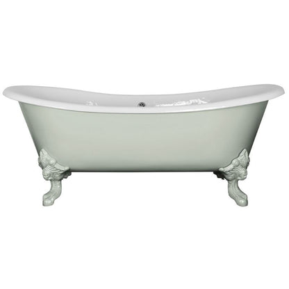 Hurlingham Tebb | Freestanding Cast Iron Bath Roll Top Bath With Feet - 1840mm