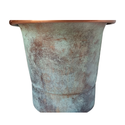 Copper Bathtub Copper Interior & Blue Green Patina Exterior Finish