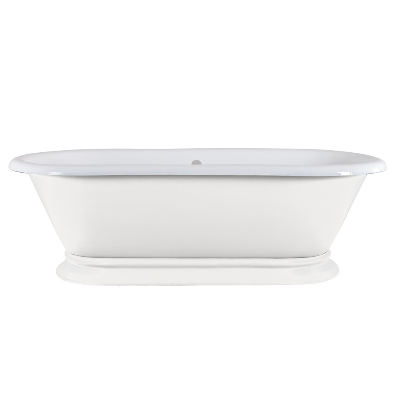 Hurlingham Shikara | Freestanding Cast Iron Roll Top Bath - 1820mm