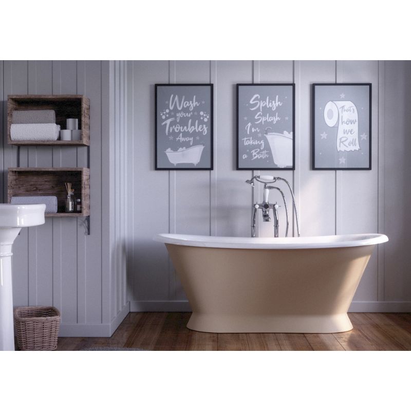 Hurlingham Chaucer | Freestanding Cast Iron Roll Top Bath - 1680mm