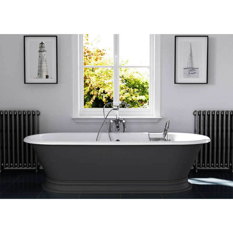 Hurlingham Shikara | Freestanding Cast Iron Roll Top Bath - 1820mm