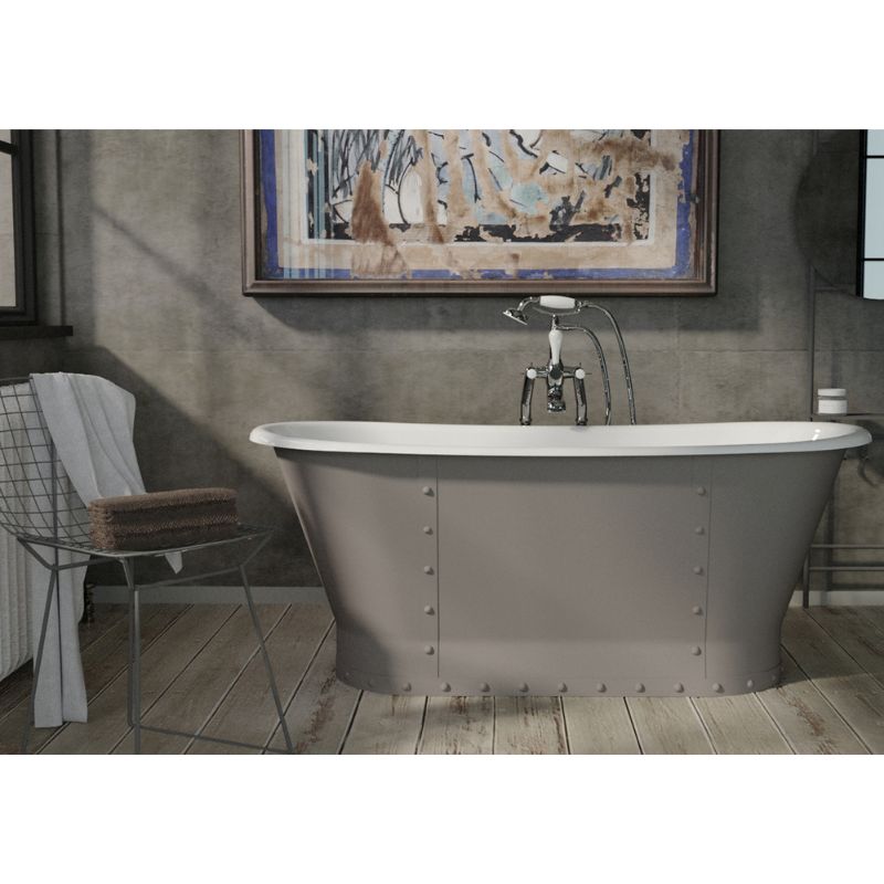 Hurlingham Drayton Boat | Freestanding Cast Iron Bath Bath - 1700mm