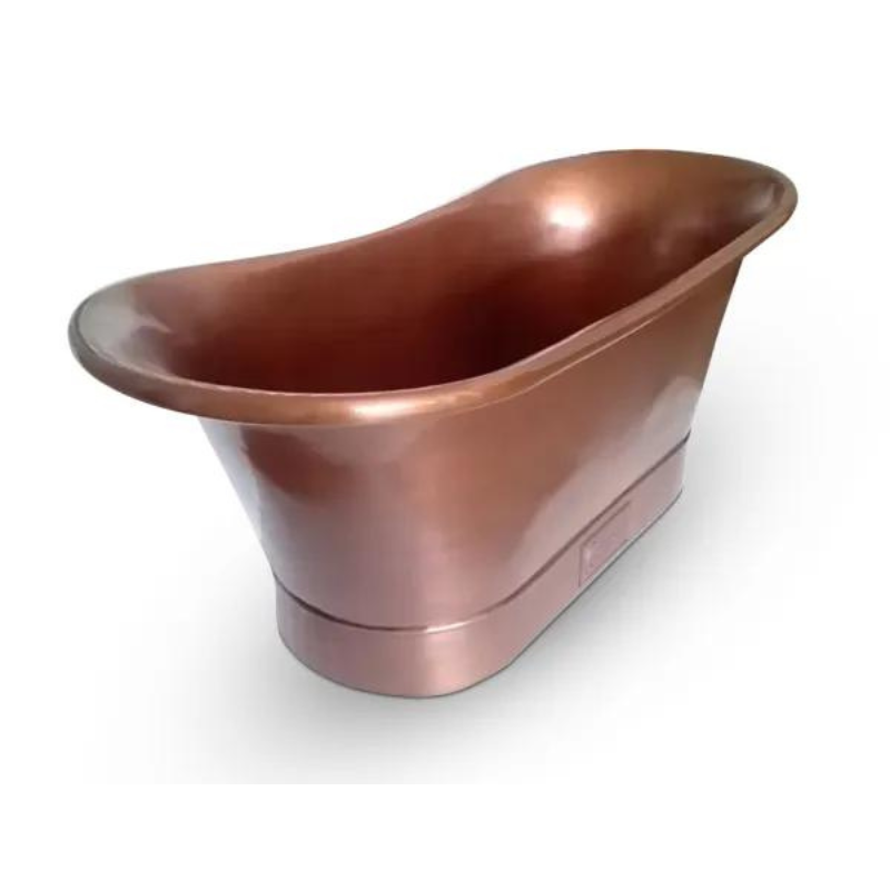 Straight Base Copper Bathtub Antique Copper Interior & Exterior