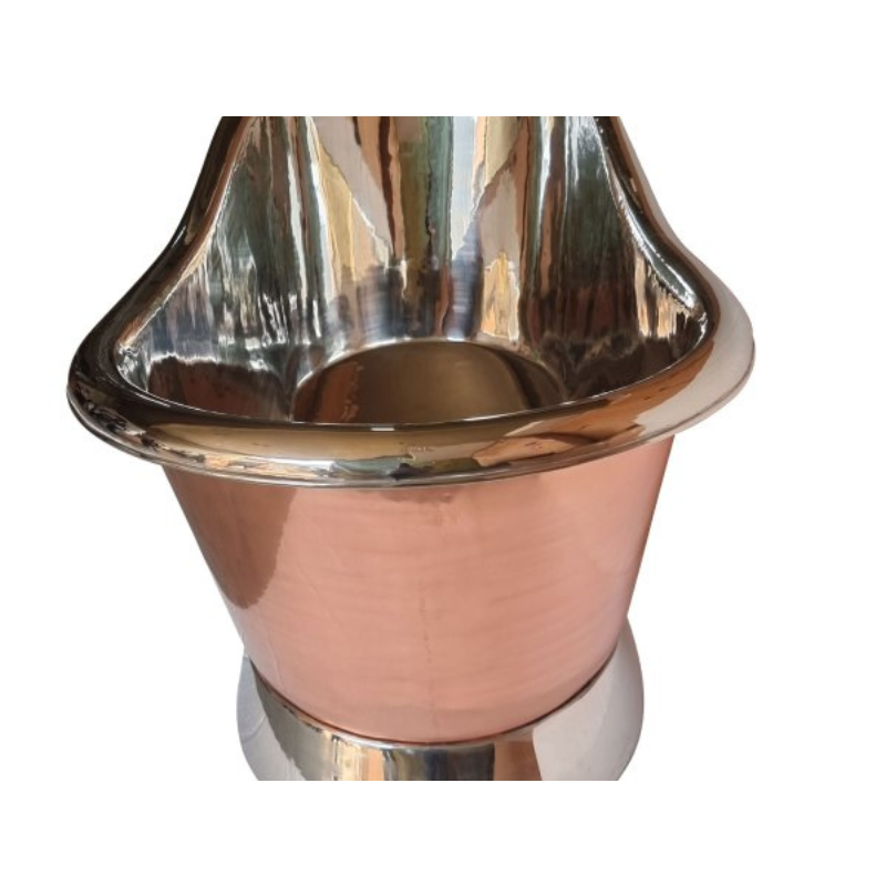 Slanting Base Copper Bathtub Nickel Inside & on Base Copper Outside