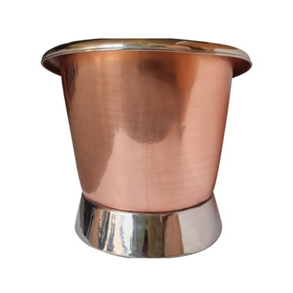 Slanting Base Copper Bathtub Nickel Inside & on Base Copper Outside