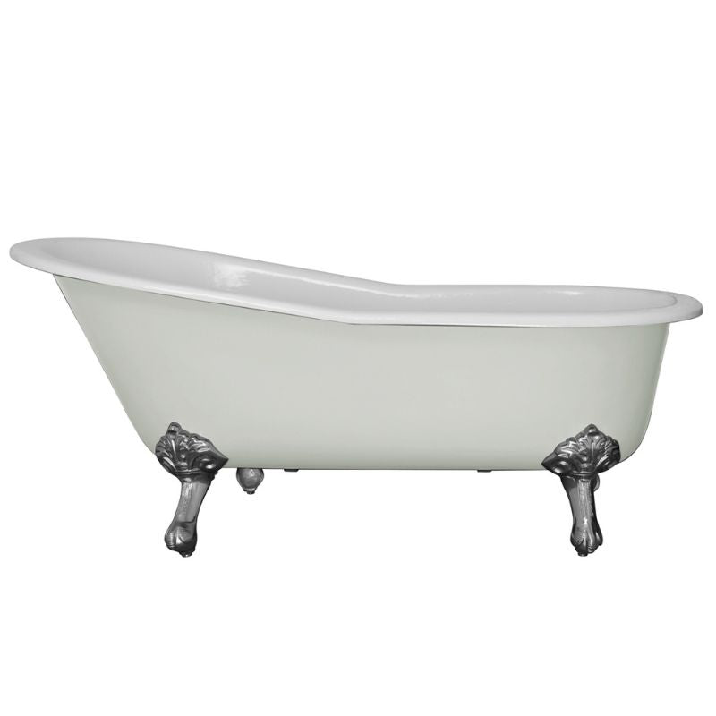 Hurlingham Marlowe | Freestanding Cast Iron Bath Slipper Bath With Feet - 1700mm