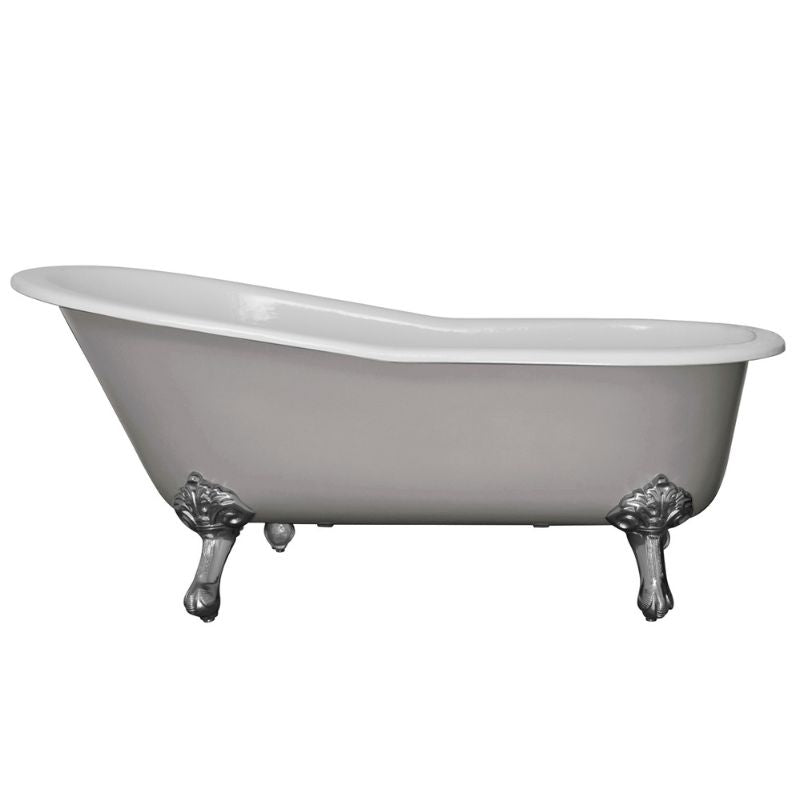 Hurlingham Marlowe | Freestanding Cast Iron Bath Slipper Bath With Feet - 1700mm