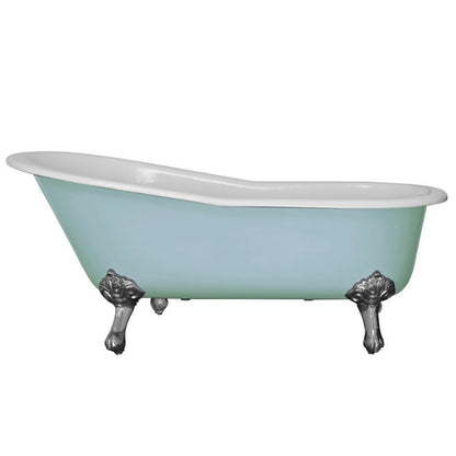 Hurlingham Marlowe | Freestanding Cast Iron Bath Slipper Bath With Feet - 1700mm