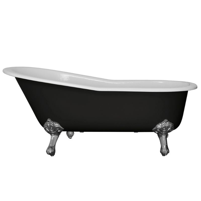 Hurlingham Marlowe | Freestanding Cast Iron Bath Slipper Bath With Feet - 1700mm