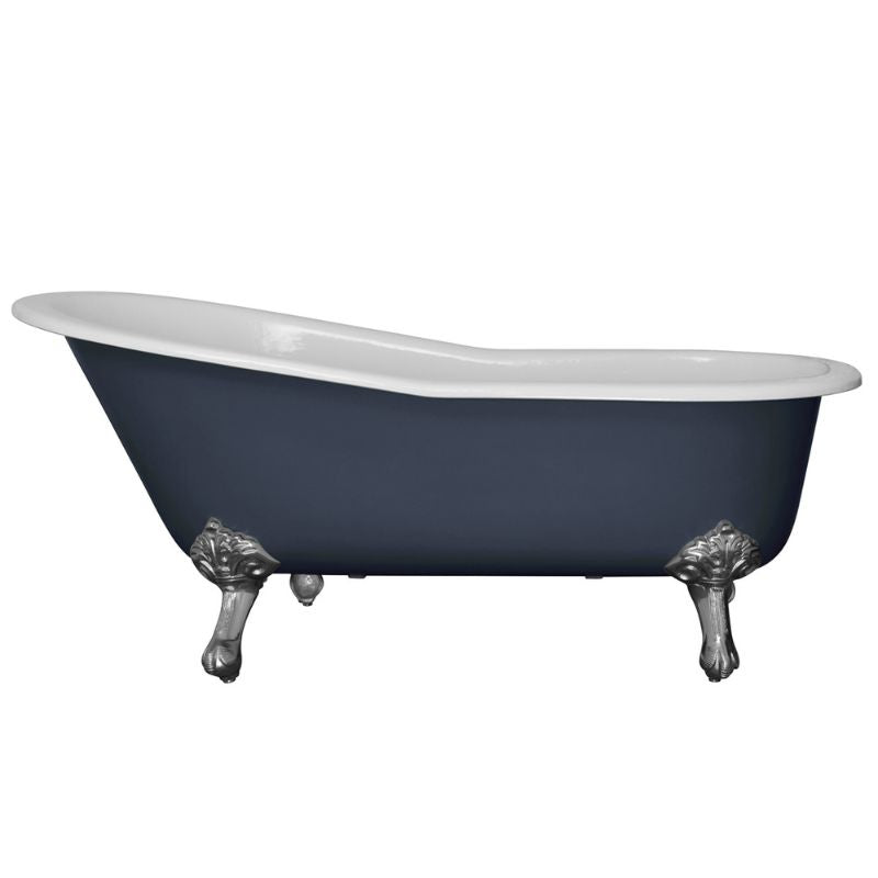 Hurlingham Marlowe | Freestanding Cast Iron Bath Slipper Bath With Feet - 1700mm