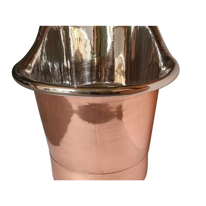 Straight Base Copper Bathtub Nickel Inside