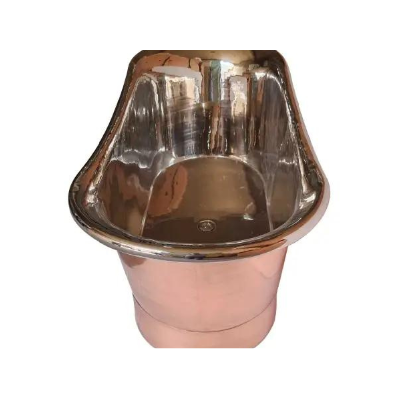 Straight Base Copper Bathtub Nickel Inside