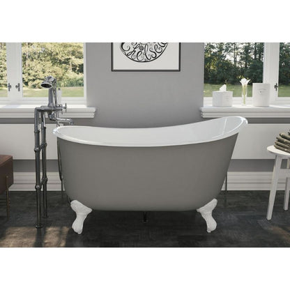 Hurlingham Shelley Small | Freestanding  Cast Iron Clawfoot Slipper Bath - 1370mm