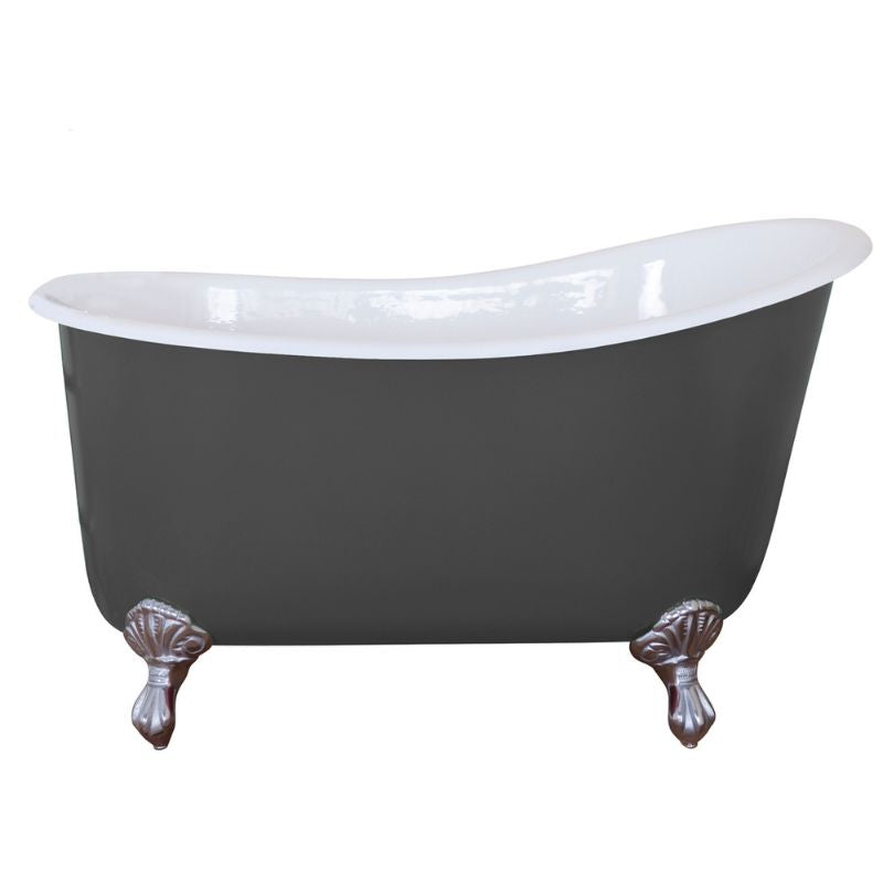 Hurlingham Shelley Small | Freestanding  Cast Iron Clawfoot Slipper Bath - 1370mm