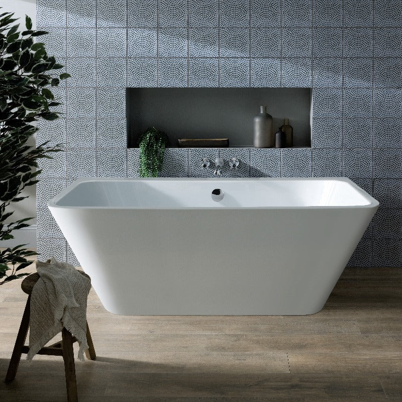 Ancora Square Back To Wall Bath Waste Included - Soak & Luxproduct_vendor#1700mm x 590mmBC - BAS0251700mm x 590mm#