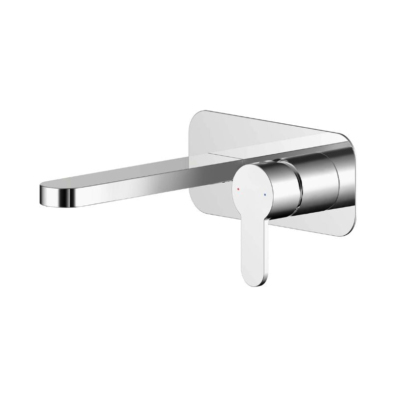 Arvan Wall Mounted 2 Tap Hole Basin Mixer With Plate